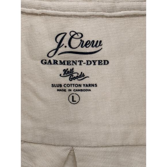 J.CREW Men's Off-White Garment Dyed Button-Up Long Sleeve Shirt SZ L - Picture 8 of 11